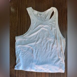 Sunday Best White Ribbed Tank